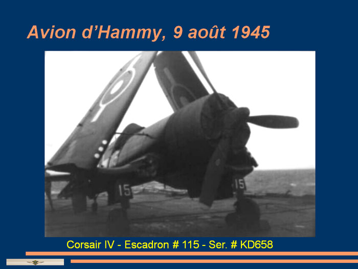 Avion d’Hammy, 9 août 1945 