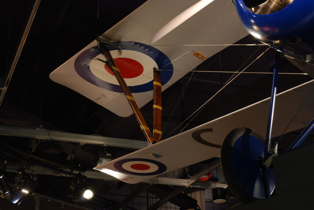 Ailes du côté gauche d'une réplique de Nieuport