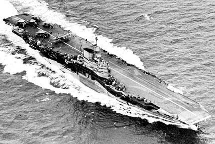 Vue aérienne du HMS Formidable
