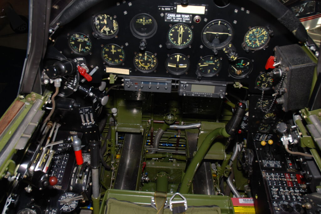 Corsair cockpit interior
