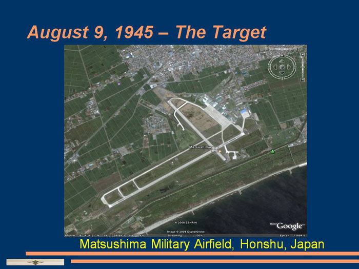 Aerial photo of Matsushima Military Airfield, Honshu, Japan