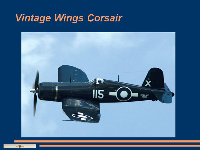 Replica of Lt. Gray's Corsair - Vintage Wings