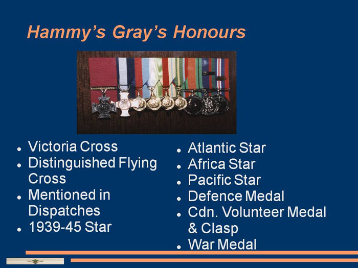 Gray's Medals and Honours