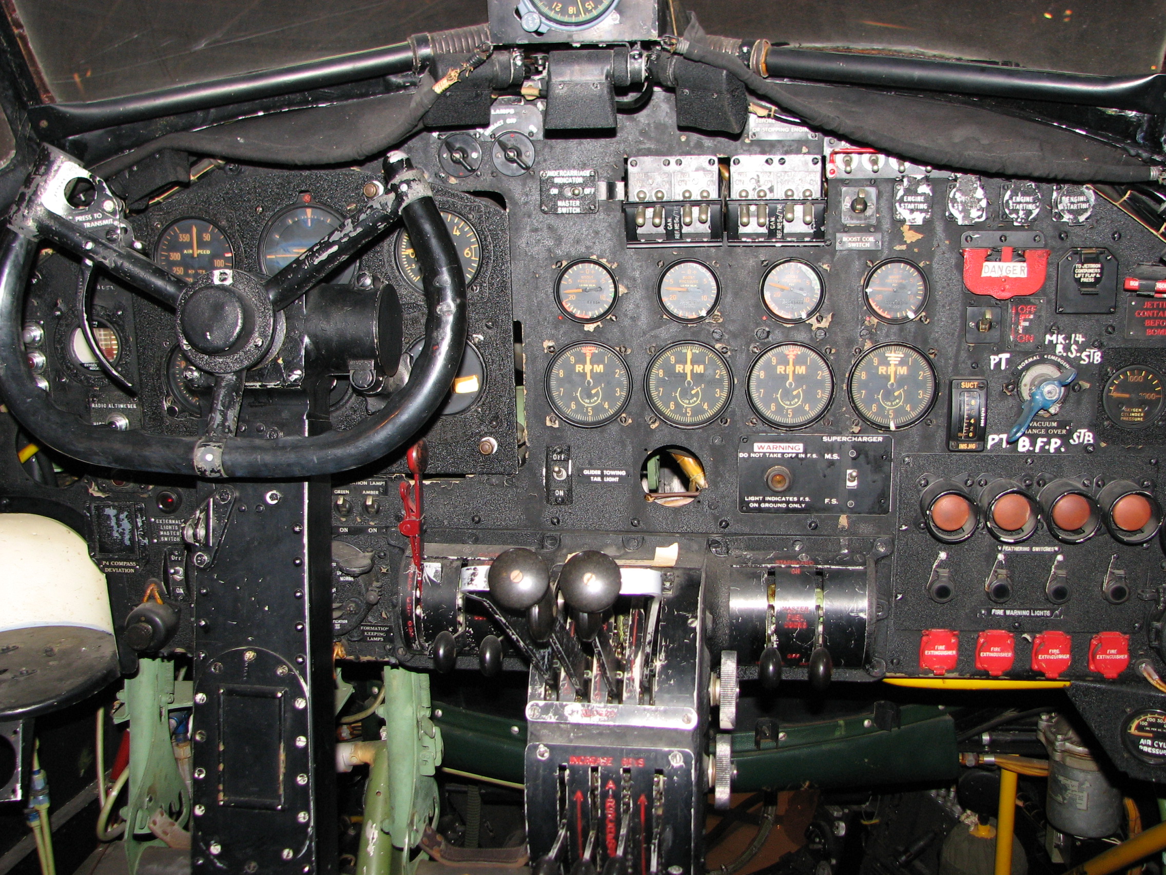 Lancaster Pilot controls