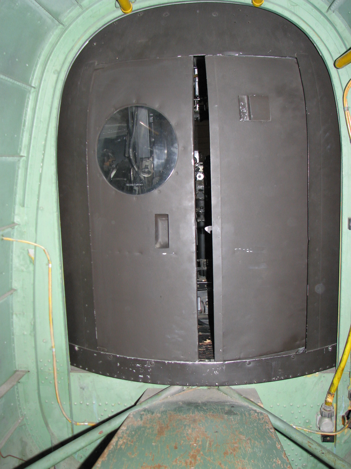 Lancaster rear turret doors closed