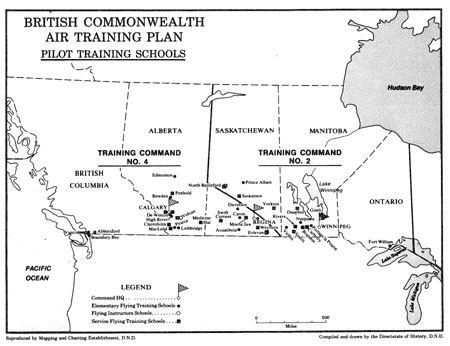 Pilot Training Schools Map - Western Canada