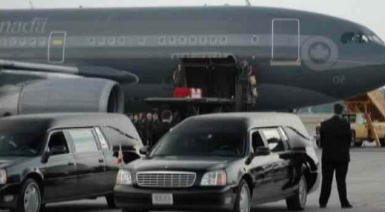 Plane and hearse