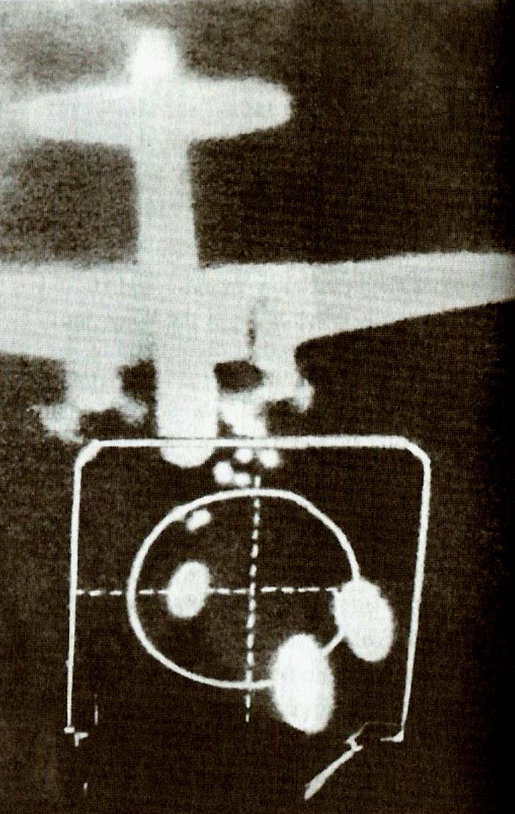 Photo of gunner firing on a bomber